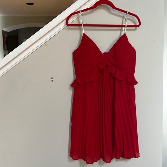 MICHAEL Michael Kors Glitter-Strap Pleated Mini Dress - Picture 7 of 15